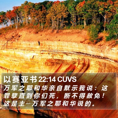 以 赛 亚 书 22:14 CUVS Bible Verse Image