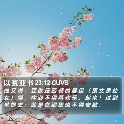 以 赛 亚 书 23:12 CUVS Bible Verse Image