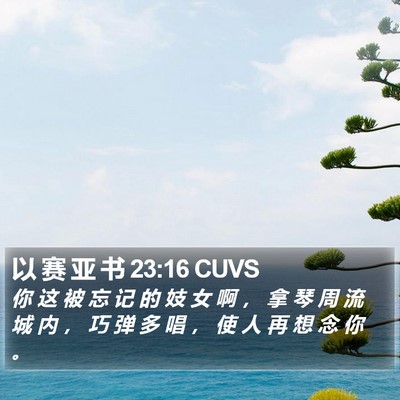以 赛 亚 书 23:16 CUVS Bible Verse Image