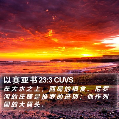 以 赛 亚 书 23:3 CUVS Bible Verse Image