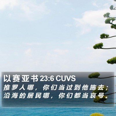 以 赛 亚 书 23:6 CUVS Bible Verse Image