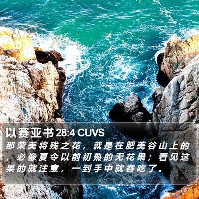 以 赛 亚 书 28:4 CUVS Bible Verse Image