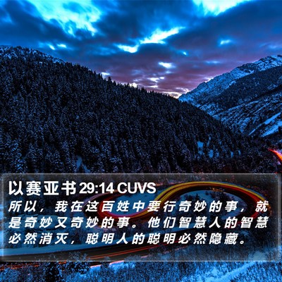 以 赛 亚 书 29:14 CUVS Bible Verse Image
