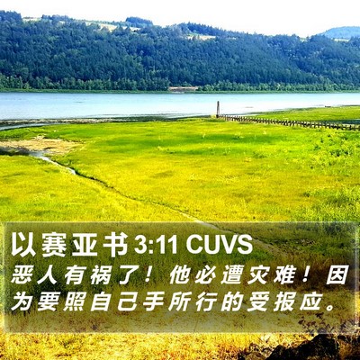 以 赛 亚 书 3:11 CUVS Bible Verse Image