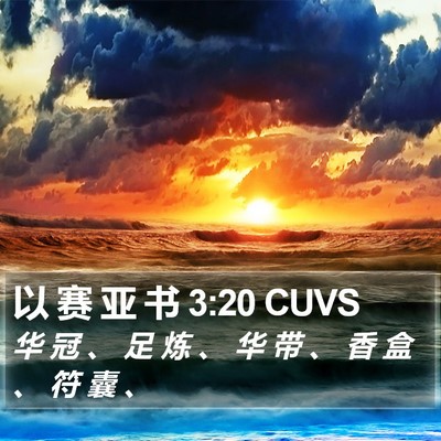 以 赛 亚 书 3:20 CUVS Bible Verse Image