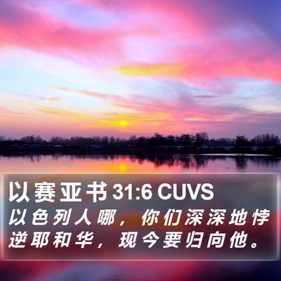以 赛 亚 书 31:6 CUVS Bible Verse Image