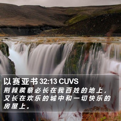 以 赛 亚 书 32:13 CUVS Bible Verse Image