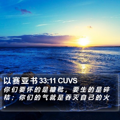 以 赛 亚 书 33:11 CUVS Bible Verse Image