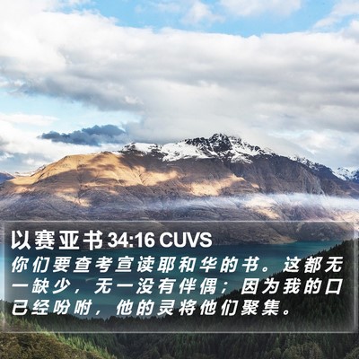 以 赛 亚 书 34:16 CUVS Bible Verse Image
