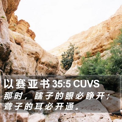 以 赛 亚 书 35:5 CUVS Bible Verse Image