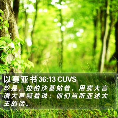 以 赛 亚 书 36:13 CUVS Bible Verse Image
