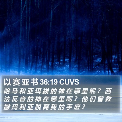 以 赛 亚 书 36:19 CUVS Bible Verse Image
