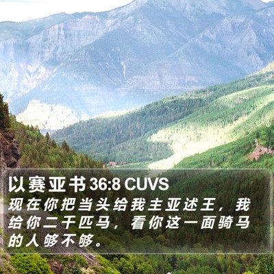以 赛 亚 书 36:8 CUVS Bible Verse Image