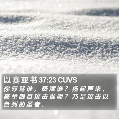 以 赛 亚 书 37:23 CUVS Bible Verse Image