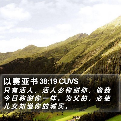 以 赛 亚 书 38:19 CUVS Bible Verse Image
