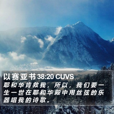 以 赛 亚 书 38:20 CUVS Bible Verse Image