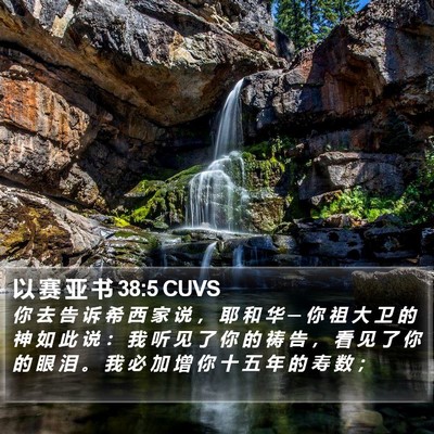 以 赛 亚 书 38:5 CUVS Bible Verse Image