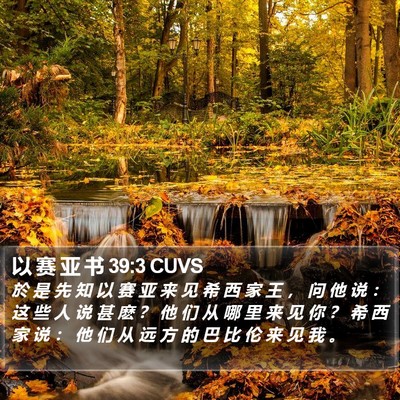 以 赛 亚 书 39:3 CUVS Bible Verse Image