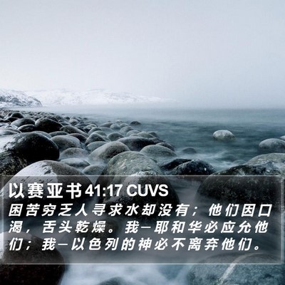 以 赛 亚 书 41:17 CUVS Bible Verse Image