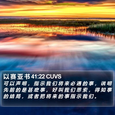 以 赛 亚 书 41:22 CUVS Bible Verse Image