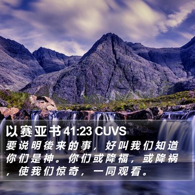 以 赛 亚 书 41:23 CUVS Bible Verse Image
