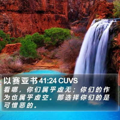 以 赛 亚 书 41:24 CUVS Bible Verse Image