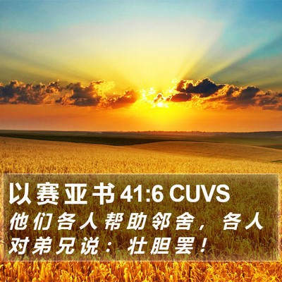 以 赛 亚 书 41:6 CUVS Bible Verse Image