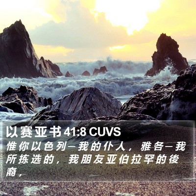 以 赛 亚 书 41:8 CUVS Bible Verse Image