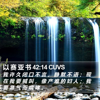以 赛 亚 书 42:14 CUVS Bible Verse Image
