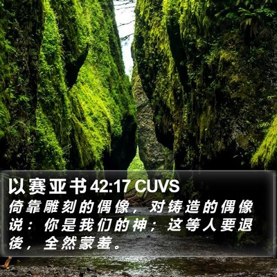 以 赛 亚 书 42:17 CUVS Bible Verse Image