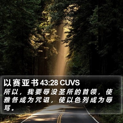 以 赛 亚 书 43:28 CUVS Bible Verse Image