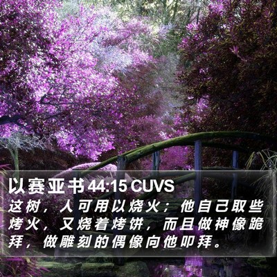 以 赛 亚 书 44:15 CUVS Bible Verse Image