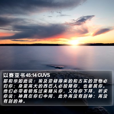 以 赛 亚 书 45:14 CUVS Bible Verse Image