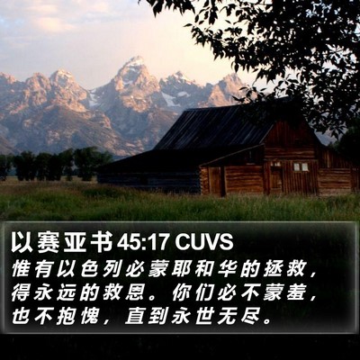 以 赛 亚 书 45:17 CUVS Bible Verse Image