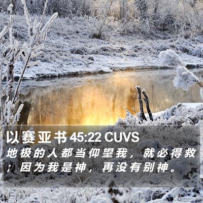以 赛 亚 书 45:22 CUVS Bible Verse Image