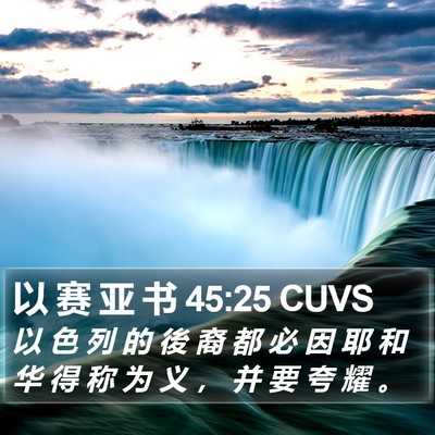 以 赛 亚 书 45:25 CUVS Bible Verse Image