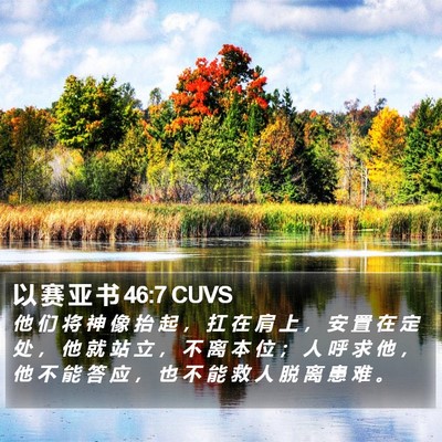 以 赛 亚 书 46:7 CUVS Bible Verse Image