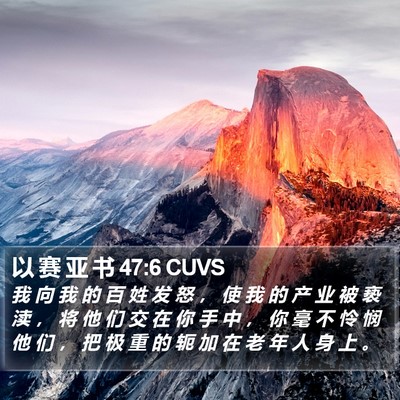 以 赛 亚 书 47:6 CUVS Bible Verse Image