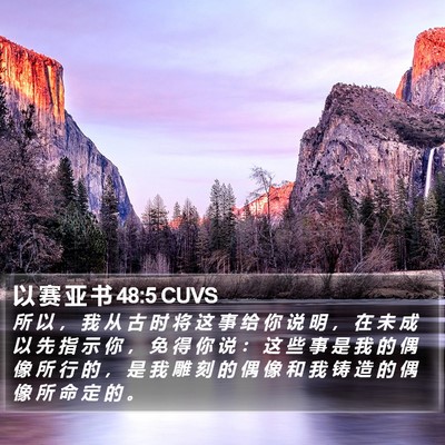 以 赛 亚 书 48:5 CUVS Bible Verse Image