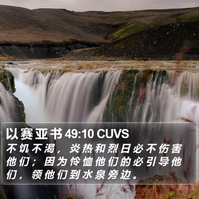 以 赛 亚 书 49:10 CUVS Bible Verse Image
