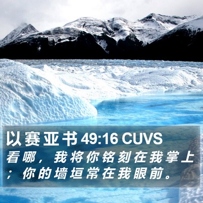 以 赛 亚 书 49:16 CUVS Bible Verse Image