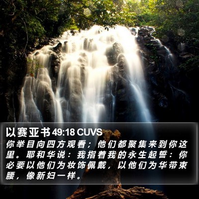 以 赛 亚 书 49:18 CUVS Bible Verse Image