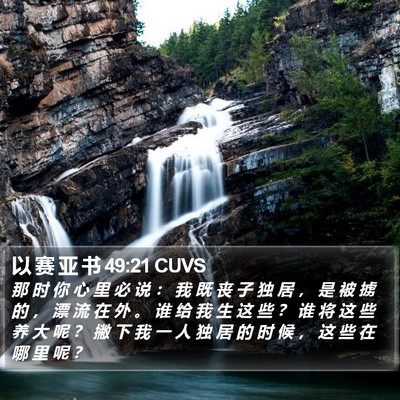 以 赛 亚 书 49:21 CUVS Bible Verse Image