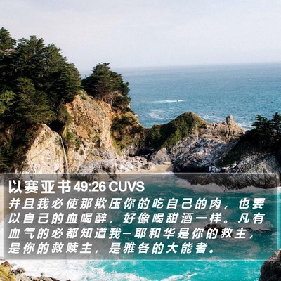 以 赛 亚 书 49:26 CUVS Bible Verse Image