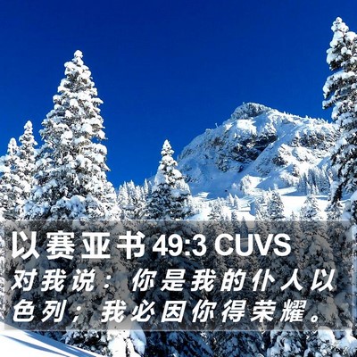 以 赛 亚 书 49:3 CUVS Bible Verse Image