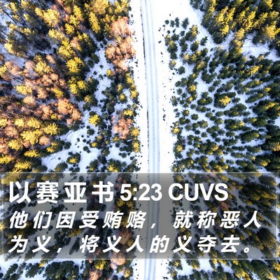 以 赛 亚 书 5:23 CUVS Bible Verse Image