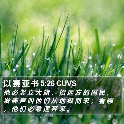 以 赛 亚 书 5:26 CUVS Bible Verse Image