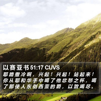 以 赛 亚 书 51:17 CUVS Bible Verse Image