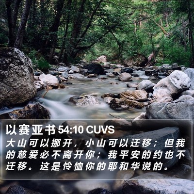以 赛 亚 书 54:10 CUVS Bible Verse Image