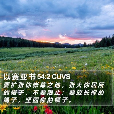 以 赛 亚 书 54:2 CUVS Bible Verse Image